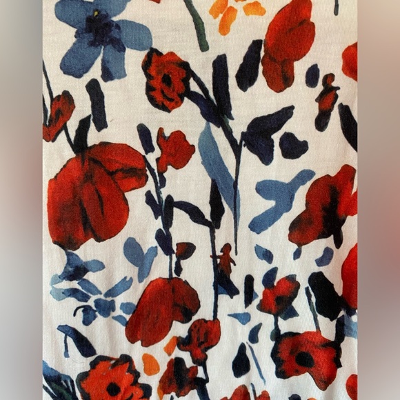 🌸$5 Floral Print Dress - Orange Poppy White and Blue NWT - Picture 4 of 4